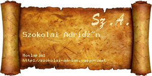 Szokolai Adrián névjegykártya