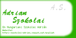 adrian szokolai business card