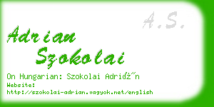 adrian szokolai business card